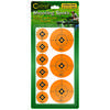 Orange Shooting Spots - 1" & 2" Orange Shooting Spots, 12 sheets (72-1", 36-2")