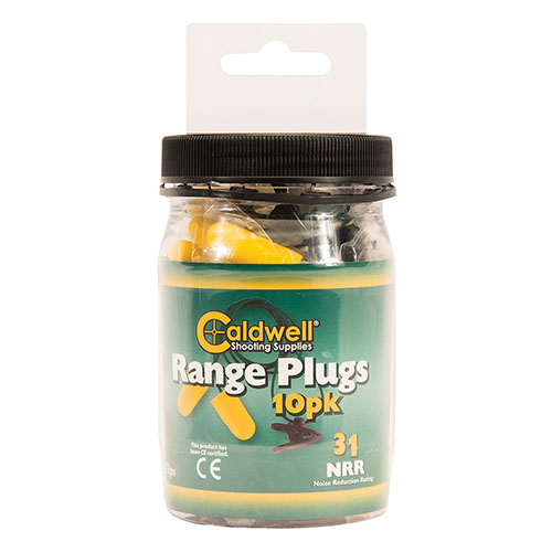 Caldwell Range Plugs - Range Plugs with cord, 31 NRR, 10pk
