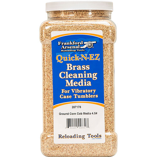Frankford Arsenal Brass Cleaning Media - Corn Cob Media 4.5 lbs. In reuseable plastic container