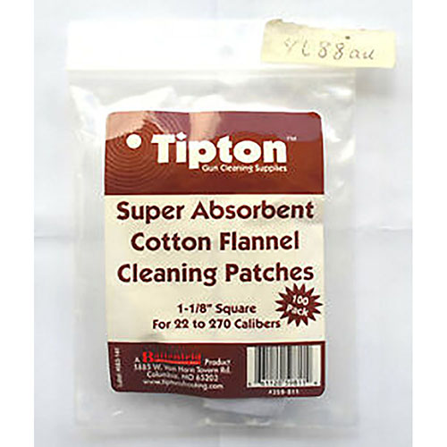 Tipton Patches 22-270 Caliber, 1.13" Square - Patches 22-270 Caliber, 1.13" Square, Bag of 100