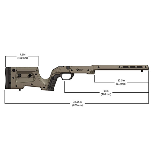 MDT XRS Complete Chassis System Remington - MDT Chassis - XRS - Remington 700 - SA - RH - FDE