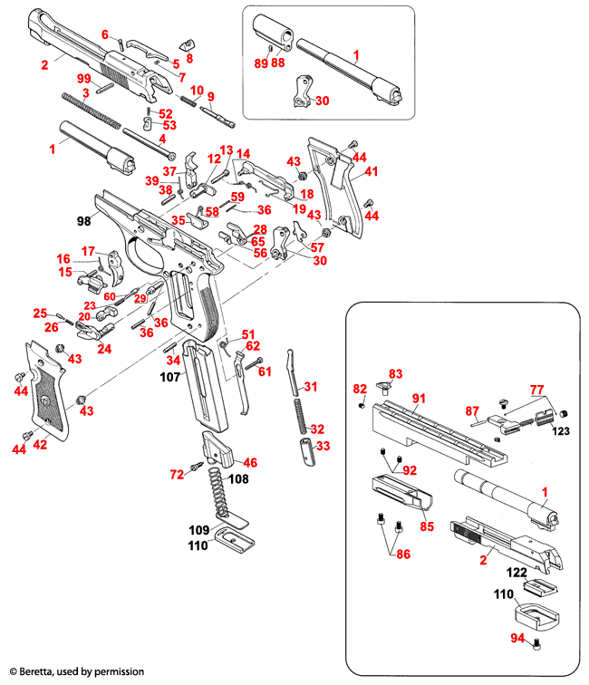 Beretta® 87 Cheetah, 87 Cheetah Long Barrel, 87 Target 