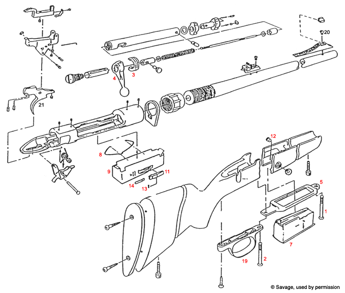 Savage® 110GC - 111GC - 111FC - 114C  Clip Type 