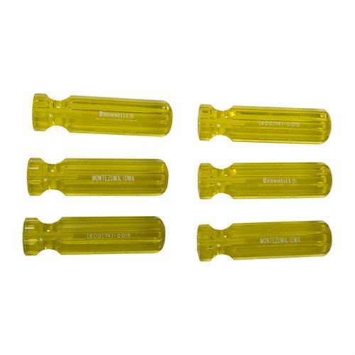 MOLDED PLASTIC TOOL HANDLES - BROWNELLS MOLDED PLASTIC TOOL HANDLE, L2 MODEL, YELLOW, 6 PACK