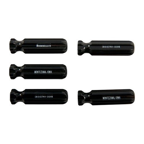 MOLDED PLASTIC TOOL HANDLES - BROWNELLS MOLDED PLASTIC TOOL HANDLE, L2 MODEL, BLACK, 6 PACK