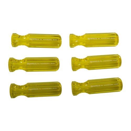MOLDED PLASTIC TOOL HANDLES - BROWNELLS MOLDED PLASTIC TOOL HANDLE, L3 MODEL, YELLOW, 6 PACK