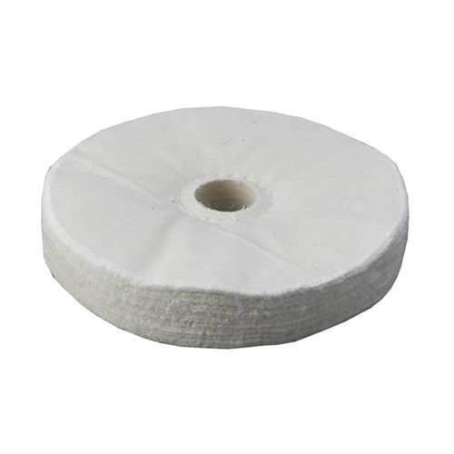1" THICK LOOSE MUSLIN WHEELS - BROWNELLS THICK LOOSE MUSLIN POLISHING WHEEL, 6" X 1", 1/2" ARBOR