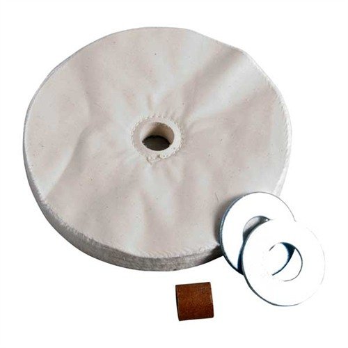 1" THICK LOOSE MUSLIN WHEELS - BROWNELLS THICK LOOSE MUSLIN POLISHING WHEEL, 8" X 1", 1/2" ARBOR