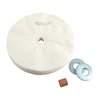 1" THICK LOOSE MUSLIN WHEELS - THICK LOOSE MUSLIN POLISHING WHEEL, 10" X 1", 7/8" ARBOR