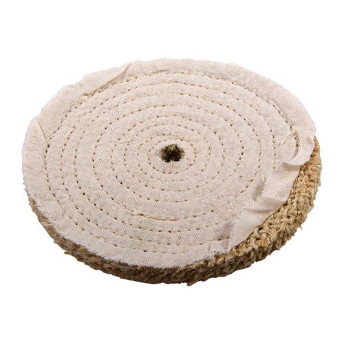 SISAL WHEELS - BROWNELLS SISAL POLISHING WHEEL, 6" X .375", 1/2" ARBOR