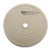 MUSLIN WHEELS - MUSLIN POLISH WHEEL, STITCHED, 6" X 3/8" THICK, 5/8" ARBOR