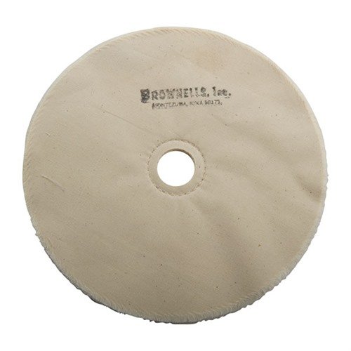 MUSLIN WHEELS - BROWNELLS MUSLIN POLISHING WHEEL, LOOSE, 8" X 20-PLY, 1" ARBOR