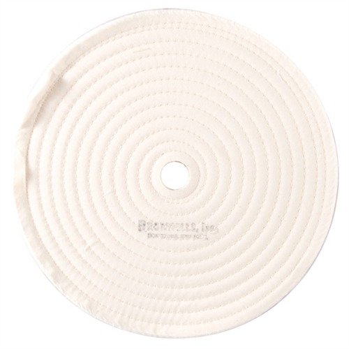 MUSLIN WHEELS - BROWNELLS MUSLIN POLISH WHEEL STITCHED 10" X 3/8" THICK, 7/8" ARBOR