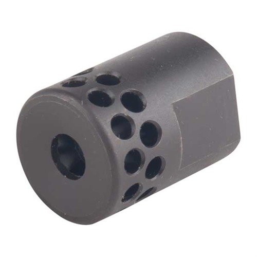 AR-15 SHORT MUZZLE BRAKE 22 CALIBER - BROWNELLS SHORT MUZZLE BRAKE 22 CALIBER 1/2-28 STEEL BLACK