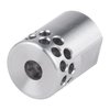 AR-15 SHORT MUZZLE BRAKE 22 CALIBER - SHORT MUZZLE BRAKE 22 CALIBER 1/2-28 SS SILVER