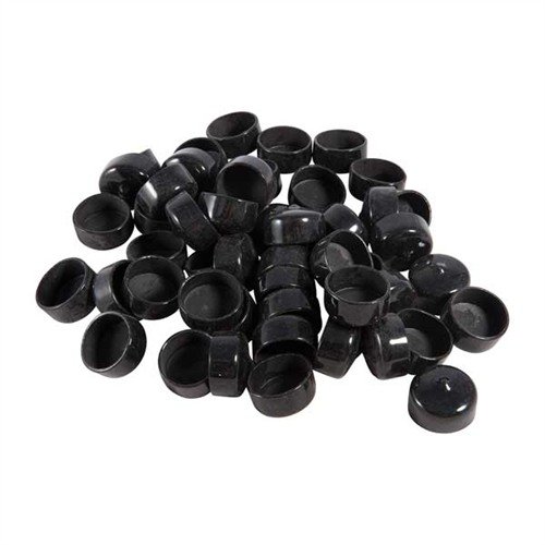 VINYL TUBE CAPS - BROWNELLS 1" (2.5CM) BLACK VINYL TUBE CAP 50 PACK