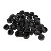 VINYL TUBE CAPS - 1" (2.5CM) BLACK VINYL TUBE CAP 50 PACK