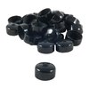 VINYL TUBE CAPS - 1" (2.5CM) BLACK VINYL TUBE CAP 100 PACK