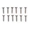 UNPLATED STEEL FLAT HEAD WOOD SCREW KIT - 2X3/8" STEEL FLAT HEAD WOOD SCREWS BLUED 12 PACK