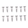 UNPLATED STEEL FLAT HEAD WOOD SCREW KIT - 3X3/8" STEEL FLAT HEAD WOOD SCREWS BLUED 12 PACK