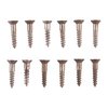 UNPLATED STEEL FLAT HEAD WOOD SCREW KIT - 3X1/2" STEEL FLAT HEAD WOOD SCREWS BLUED 12 PACK