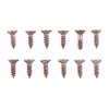 UNPLATED STEEL FLAT HEAD WOOD SCREW KIT - 4X3/8" STEEL FLAT HEAD WOOD SCREWS BLUED 12 PACK