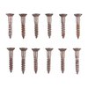 UNPLATED STEEL FLAT HEAD WOOD SCREW KIT - 4X5/8" STEEL FLAT HEAD WOOD SCREWS BLUED 12 PACK