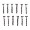 UNPLATED STEEL FLAT HEAD WOOD SCREW KIT - 4X3/4" STEEL FLAT HEAD WOOD SCREWS BLUED 12 PACK