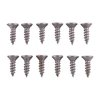 UNPLATED STEEL FLAT HEAD WOOD SCREW KIT - 6X1/2" STEEL FLAT HEAD WOOD SCREWS BLUED 12 PACK