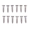 UNPLATED STEEL FLAT HEAD WOOD SCREW KIT - 6X5/8" STEEL FLAT HEAD WOOD SCREWS BLUED 12 PACK