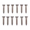 UNPLATED STEEL FLAT HEAD WOOD SCREW KIT - 6X3/4" STEEL FLAT HEAD WOOD SCREWS BLUED 12 PACK