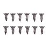 UNPLATED STEEL FLAT HEAD WOOD SCREW KIT - 8X1/2" STEEL FLAT HEAD WOOD SCREWS BLUED 12 PACK