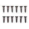 UNPLATED STEEL FLAT HEAD WOOD SCREW KIT - 8X5/8" STEEL FLAT HEAD WOOD SCREWS BLUED 12 PACK