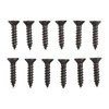 UNPLATED STEEL FLAT HEAD WOOD SCREW KIT - 8X3/4" STEEL FLAT HEAD WOOD SCREWS BLUED 12 PACK