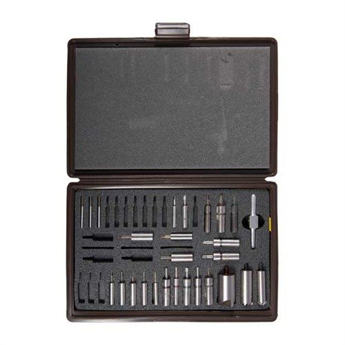HANDGUN MASTER CHAMFERING AND FACING COMBO SET W/ STEEL PILOTS - BROWNELLS HANDGUN MASTER FACING/CHAMFERING COMBO SET WITH STEEL PILOTS