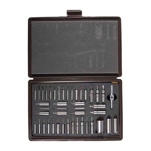 RIFLE/HANDGUN MASTER CHAMFERING/FACING COMBO SET W /STEEL PILOT - BROWNELLS RIFLE/HANDGUN MASTER FACING/CHAMFERING SET W/STEEL PILOTS