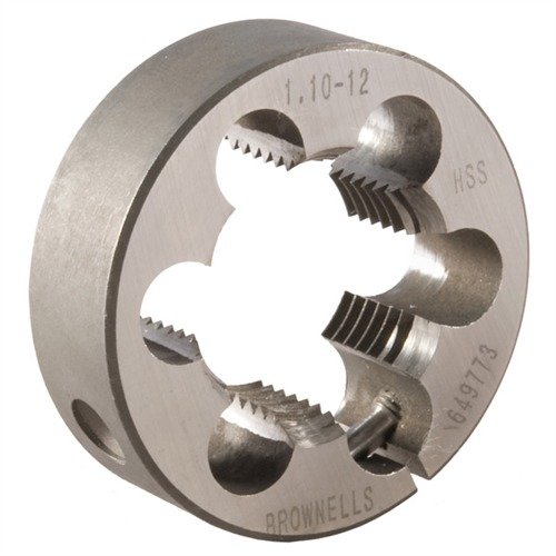 BARREL/RECEIVER DIES - BROWNELLS BARREL/RCVR DIE 2 DIA. 1.10 -12 TPI FOR LARGE RING MAUSER