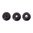 BROWNELLS RIFLE 3/8" LONGER SHANK APERTURE PEEP BLACK 3 PACK