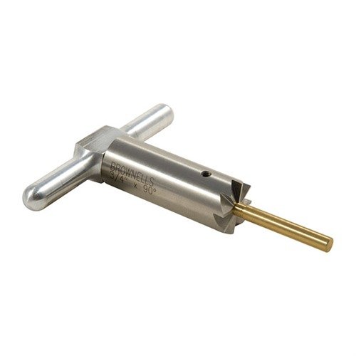 90° MUZZLE FACING CUTTER & BRASS PILOT - BROWNELLS 90 DEGREE FACING CUTTER & BRASS PILOT FOR .22 MUZZLE .211"