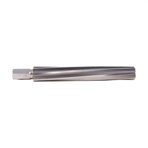 SPIRAL FLUTE LONG FORCING CONE REAMER - BROWNELLS SPIRAL FLUTE LONG FORCING CONE REAMER, 16 GAUGE, 1/2" HEX