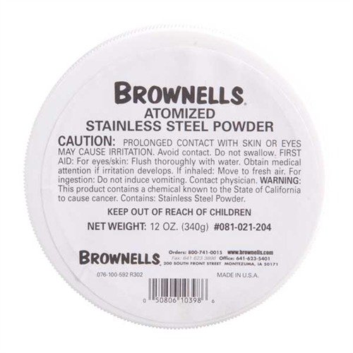 ATOMIZED METALS - BROWNELLS ATOMIZED STAINLESS STEEL POWDER 12OZ