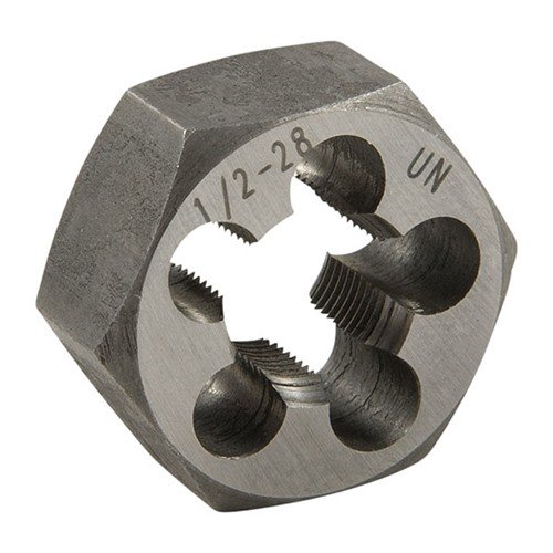 FLASH SUPPRESSOR DIE FOR AR-15/M16 & AR-308 - BROWNELLS FLASH SUPPRESSOR HEX DIE 1" DIA, 1/2"-28 TPI FOR AR-15/M16