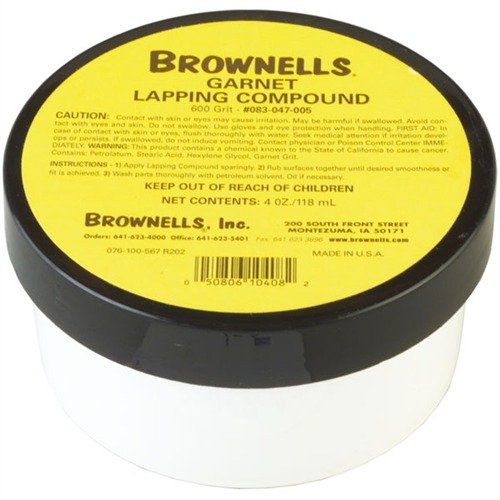 GARNET LAPPING COMPOUNDS - BROWNELLS LAPPING COMPOUND, GARNET GK-5, #600 GRIT