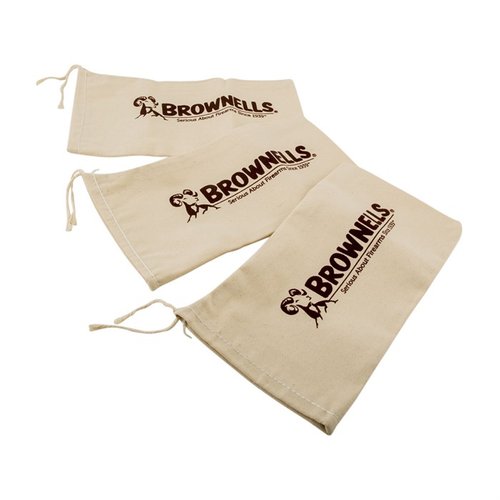 CANVAS SHOOTING BAGS - BROWNELLS CANVAS SHOOTING BAG, NATURAL TAN, 3 PACK
