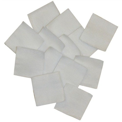 SQUARE 100% COTTON FLANNEL CLEANING PATCHES - BROWNELLS SQUARE COTTON PATCHES, 1.375", .22-.270 CALIBER, 1000 PACK