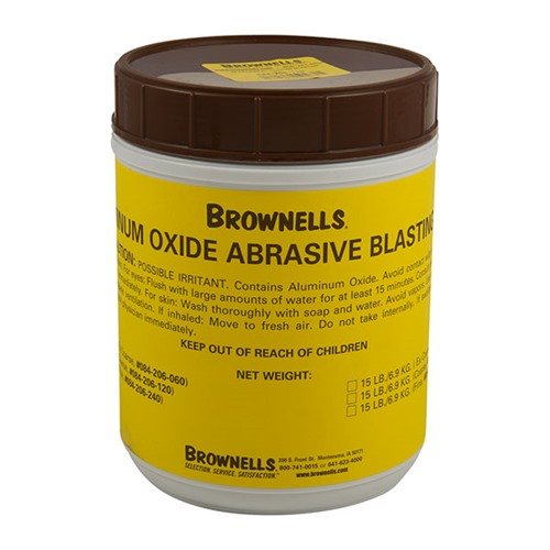 ALUMINUM OXIDE ABRASIVE BLASTING GRIT - BROWNELLS ALUMINUM OXIDE ABRASIVE BLASTING, COARSE, 120 GRIT, 6 LBS