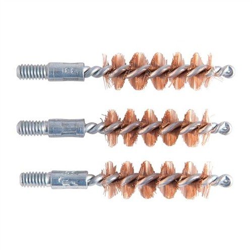 STANDARD LINE BRONZE BORE BRUSHES - BROWNELLS STANDARD LINE BRONZE PISTOL BRUSH 9MM-38/357 CALIBER 3 PACK