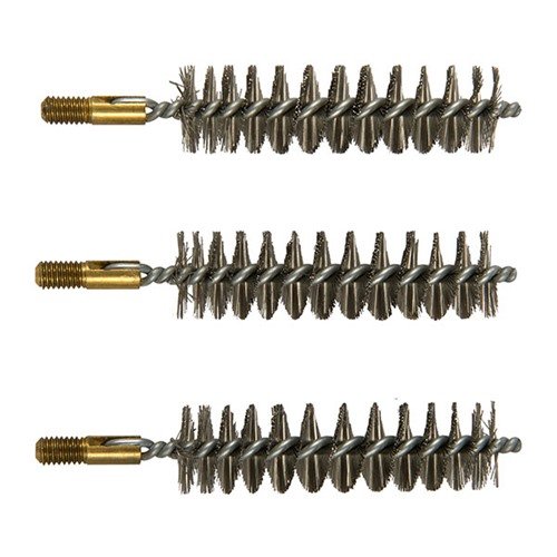 STANDARD LINE STAINLESS STEEL MUZZLELOADER RIFLE BORE BRUSHES - BROWNELLS STANDARD LINE BRUSH, .54 CALIBER MUZZLELOADER, SS, 3 PACK