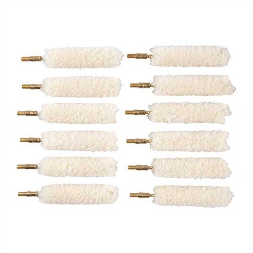 WOOL BORE MOPS - BROWNELLS WOOL BORE MOP 44-45 CALIBER 12 PACK