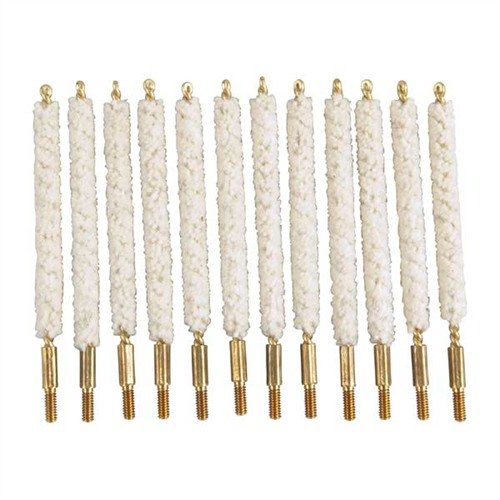COTTON BORE MOPS - BROWNELLS COTTON BORE MOP 17 CALIBER 12 PACK